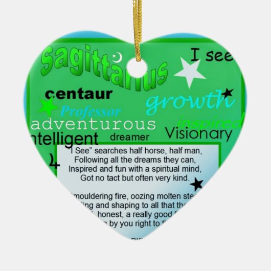 射手座の挨拶 セラミックオーナメント (正面)