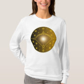 射手座の星座エンブレム シンプルな天体シンボル Tシャツ (正面)