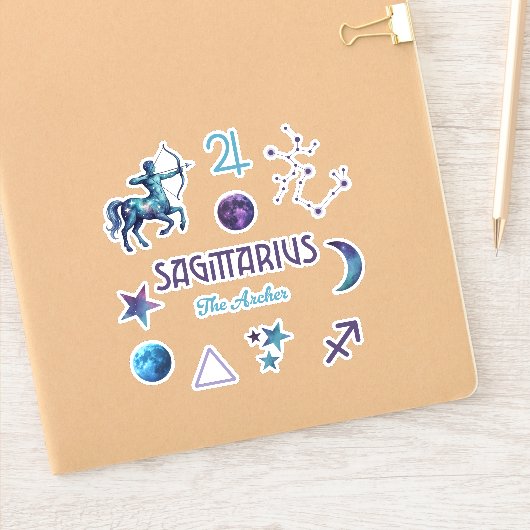 射手座の星座ステッカーコレクション シール (ノートブック)