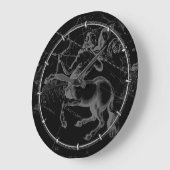 射手座の星座上品なHevelius Engaving ラージ壁時計 (傾斜)