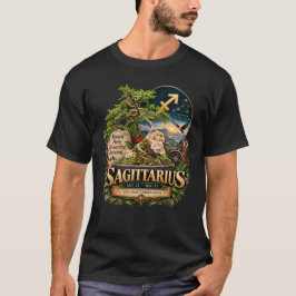 射手座の盆栽アート Tシャツ