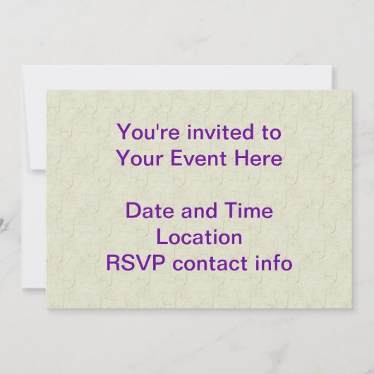 射手座の花 招待状 (裏面)