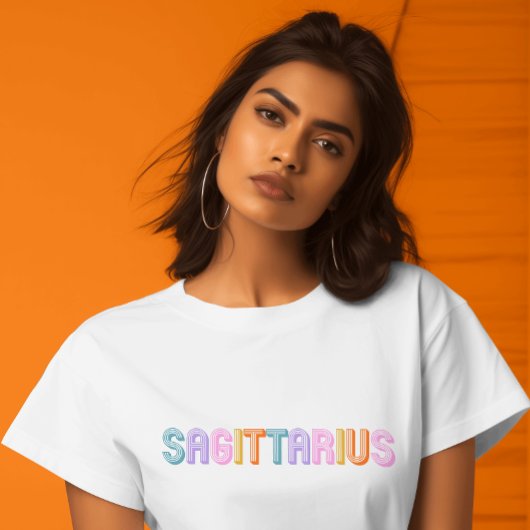 射手座の誕生日占星術タイポグラフィートレンディ Tシャツ
