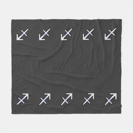 射手座の(占星術の)十二宮図の印カーボン繊維のスタイル フリースブランケット (正面(横))