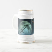 射手座の(占星術の)十二宮図の記号 ビールジョッキ (正面左)