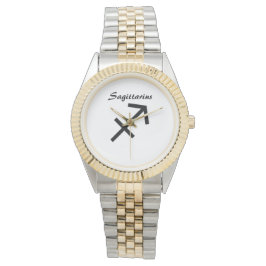 射手座の〔占星術の〕十二宮図記号。メンズが見る。 腕時計