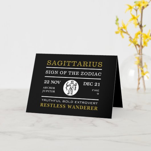 射手座の〔占星術の〕十二宮図、カー占星術のド カード (黄色い花)