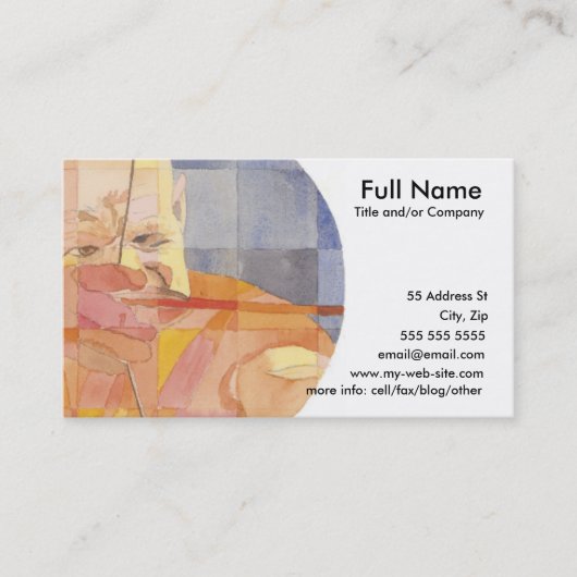 射手座の(占星術の)十二宮図 名刺 (正面)