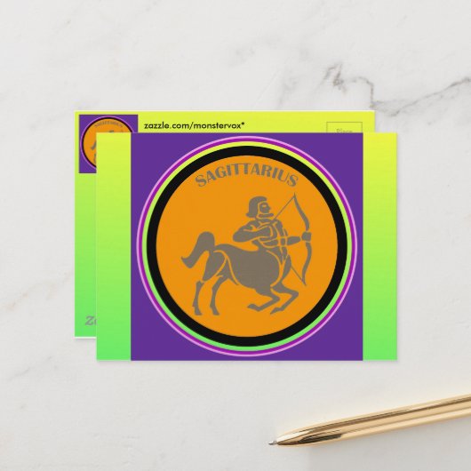 射手座はがき ポストカード (正面/裏面インサイチュ)
