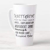 射手座やる気を起こさせる引用文〔占星術の〕十二宮図標識 カフェラテマグ (左アングル)