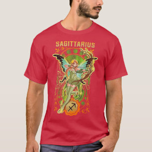射手座アニメ誕生日妖精フェアリー鷺足 Tシャツ
