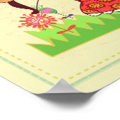 射手座アーチャーキャット〔占星術の〕十二宮図子供部屋プリント ポスター (角)