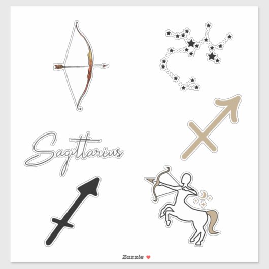 射手座アーチャー星占い〔占星術の〕十二宮図誕生日 シール (シート)