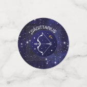 射手座アーチャー〔占星術の〕十二宮図デザインテーブル コンフェッティ (スモール正面)