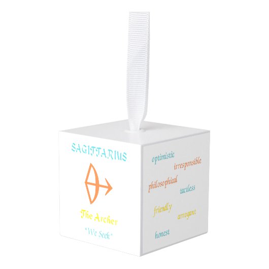 射手座オーナメント キューブオーナメント (正面アングル)