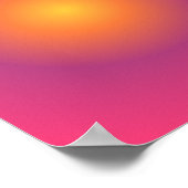 射手座オーラグラディエント〔占星術の〕十二宮図、紫色の黄色 ポスター (角)