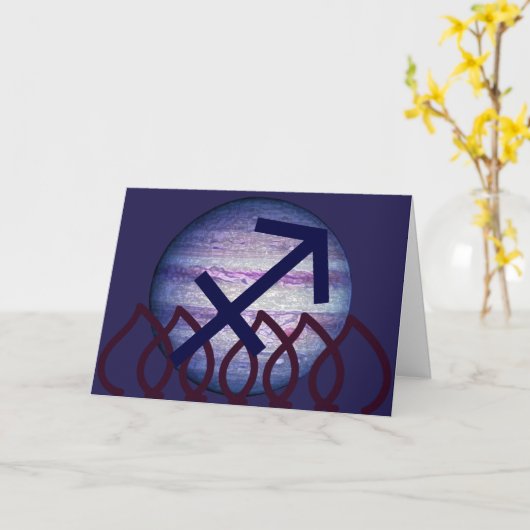 射手座カード カード (黄色い花)