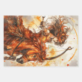 射手座ガール〔占星術の〕十二宮図誕生日 ラッピングペーパーシート (正面3)