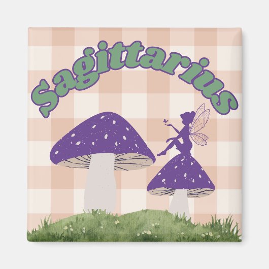 射手座コテージコーレエステティックフェアリティマッシュルーム マグネット (正面)