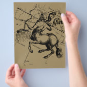 射手座コンステリョンヘベリウス1690版木、銅版、版画 チラシ (手)