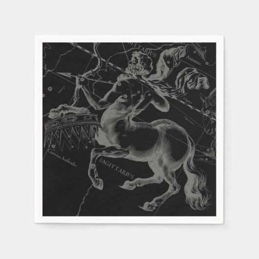 射手座コンステレーションクラスヘベリーウスエンヒュー スタンダードカクテルナプキン (正面)