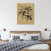 射手座コンステレーションヘベリアス1690版木、銅版、版画 キャンバスプリント (インサイチュ (寝室))