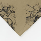 射手座コンステレーションヘベリアス1690版木、銅版、版画 フリースブランケット (角)