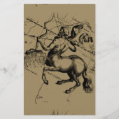 射手座コンステレーションマップ版木、銅版、版画ヘベリアス 便箋 (正面)