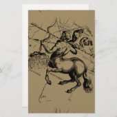 射手座コンステレーションマップ版木、銅版、版画ヘベリアス 便箋 (正面/裏面)