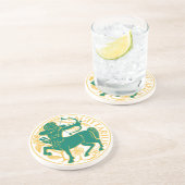 射手座コースター上の〔占星術の〕十二宮図のサイン コースター (側面)