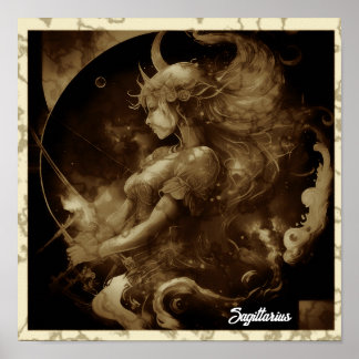 射手座サインウォールアート ポスター