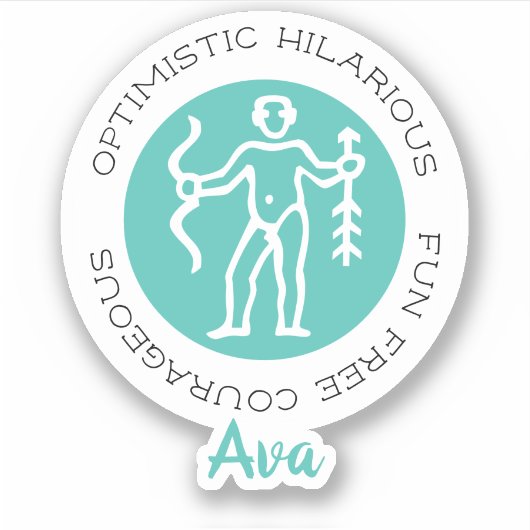 射手座シール シール (正面)