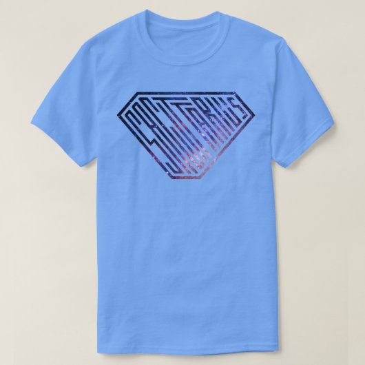 射手座スーパーパワー〔占星術の〕十二宮図コスモス Tシャツ (デザイン正面)