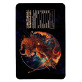 射手座テーマの栄養価表示 マグネット (縦)