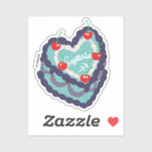 射手座ハートケーキ シール (シート)