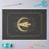 射手座ブラック&金ゴールド神秘的〔占星術の〕十二宮図タロット 薄葉紙 (クラフト)