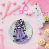 射手座ベリーダンサーパープル ペーパープレート (パーティー)