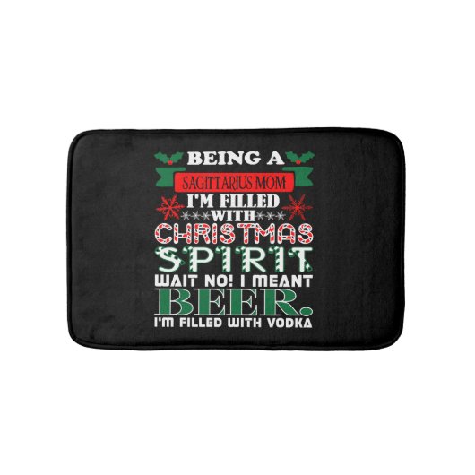 射手座ママChristmas Spirit Beer バスマット (正面)