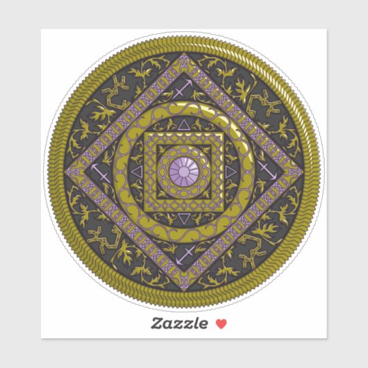 射手座マンダラコンターステッカー シール (シート)