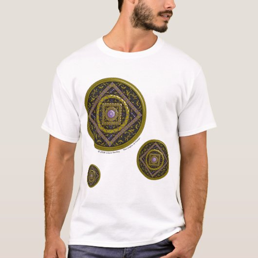 射手座マンダラメンズライトシャツ Tシャツ (正面)