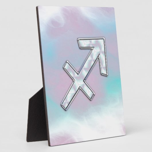 射手座モダン〔占星術の〕十二宮図オンマザーオブパールスタイル フォトプラーク (側面)