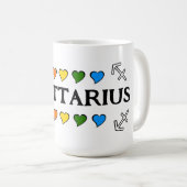 射手座レインボーハートマグ コーヒーマグカップ (正面右)