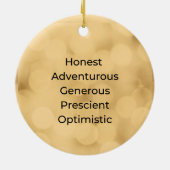 射手座ヴィンテージインスパイア装飾品 セラミックオーナメント (裏面)