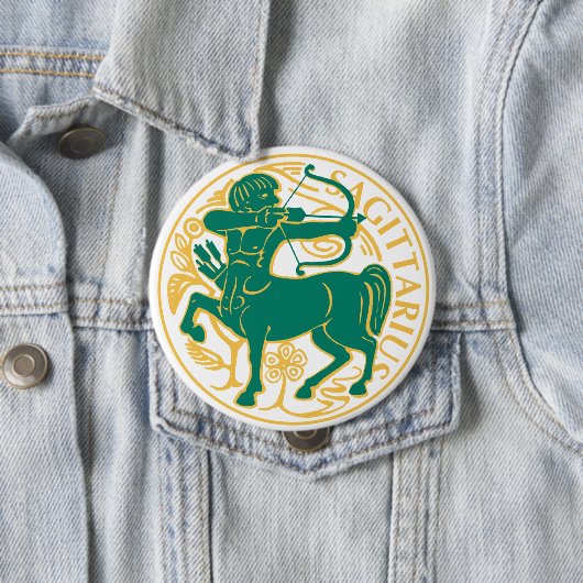 射手座上の〔占星術の〕十二宮図の兆候 缶バッジ (インサイチュ)