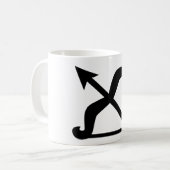 射手座占星術の記号1 コーヒーマグカップ (正面左)