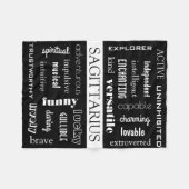 射手座占星術の フリースブランケット (正面(横))