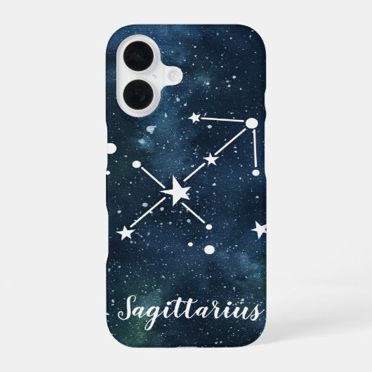 射手座占星術の〔占星術の〕十二宮図星座 iPhone 16ケース (裏面)
