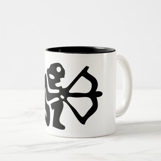 射手座占星術太陽標識、〔占星術の〕十二宮図マグ ツートーンマグカップ (正面右)