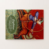 射手座占星術〔占星術の〕十二宮図中世ヴィンテージSM ジグソーパズル (横)