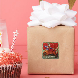 射手座占星術〔占星術の〕十二宮図中世美術 スクエアシール